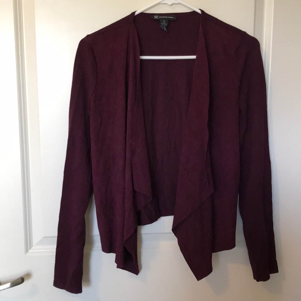 Ruffle Faux sues cardigan sweater